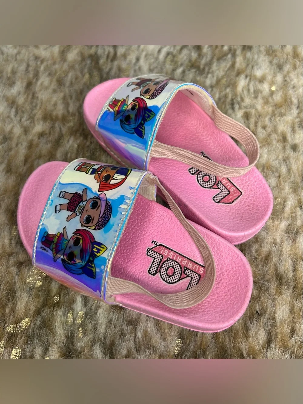 5 for $25🔥LOL Surprise Slip On Pink Sandals Toddler 5/6